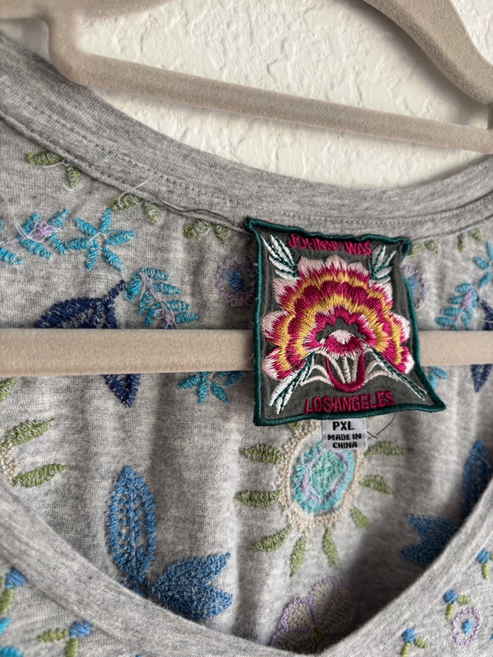 Johnny Was Oriel Embroidered Cotton Flutter Sleeve Top – PXL Petite XL Like New - Picture 4 of 16